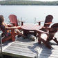 adirondack chairs and coffee table