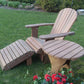 adirondack chair with side table and ottoman