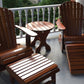 Treated Caramel Clear Cedar Royal Complete Patio Set 2 Adirondack Royal Chairs, 2 Royal Adirondack Footstools Ottomans and 1 Adirondack Round Table