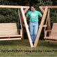 Wooden Family Porch Swing with Frame