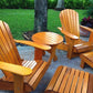 Treated Light Clear Cedar Royal Complete Patio Set 2 Adirondack Royal Chairs, 2 Royal Adirondack Footstools Ottomans and 1 Adirondack Round Table 