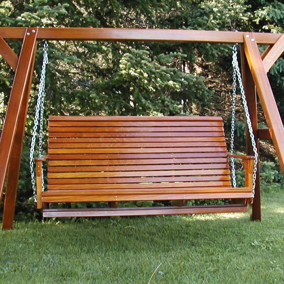 Wooden Family Porch Swing with Frame