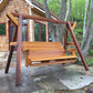 Wooden Family Porch Swing with Frame