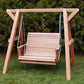 Wooden Lovers Porch Swing with Frame