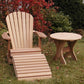 Unstained Clear Cedar Royal Single Patio Set, 1 Adirondack Royal Chair, 1 Royal Adirondack Footstool Ottoman and 1 Adirondack 24" Round Table