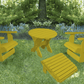 yellow adirondack chair patio set