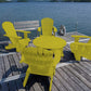 yellow adirondack chairs and coffee table