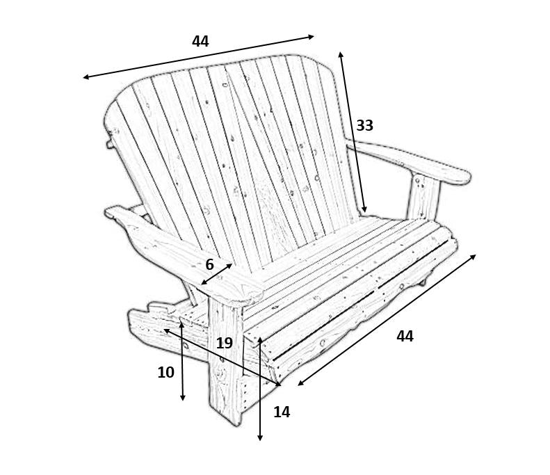 Poly-Luxe Plastic Muskoka Loveseat